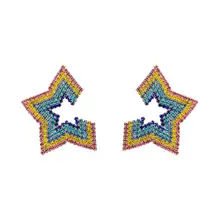 Новое поступление, разноцветные стразы, звезда, очаровательные серьги-гвоздики для женщин, модное ювелирное изделие, бохо, макси коллекция, серьги, аксессуары