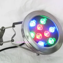 IP68, высокая мощность, сертификат Европейского соответствия, сертификат независимого Испытательного и сертификационного хорошего качества, 9 W RGB Светодиодный светильник для бассейна, RGB фонтан со светодиодным освещением, с обручем, 9X1 Вт, работающего на постоянном токе 12 В, DS-10-30, нержавеющая сталь