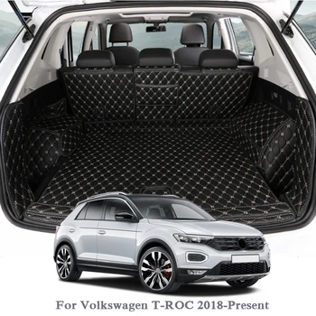 

For Volkswagen T-ROC 2019-Present Car Floor Mat Leather Tray Carpet Cargo Liner Custom Auto Trunk Mat Carpet Internal Mats