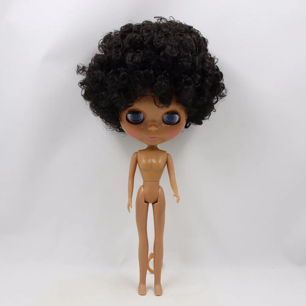 Neo Blythe Muñeca con cabello negro, piel oscura, cara linda brillante y cuerpo de Licca 5