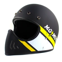 TMC Safety Motorcycle Helmet Black Cruise Spirit Rider Retro Motocross Helmets Full Face Helmets Glass Fiber