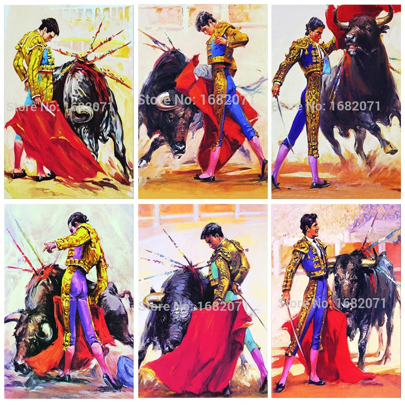 

New Painting Best Wall Art Decoration Handmade Abstract Matador Oil Painting