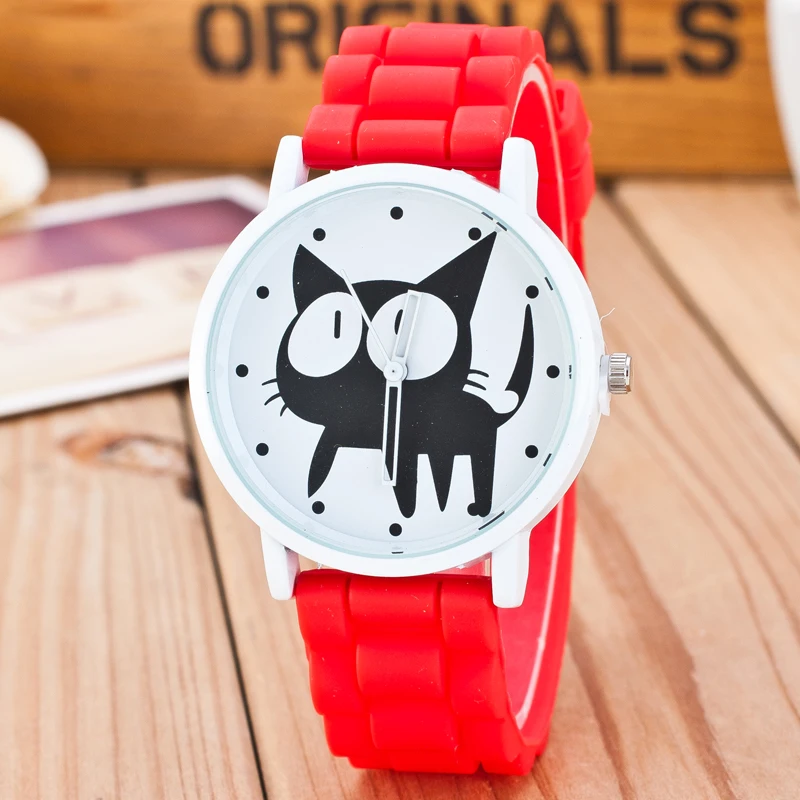 Известный бренд милый кот часы дети мультфильм желе кварцевые часы Дети повседневное силиконовые часы Relogio наручные часы Лидер продаж