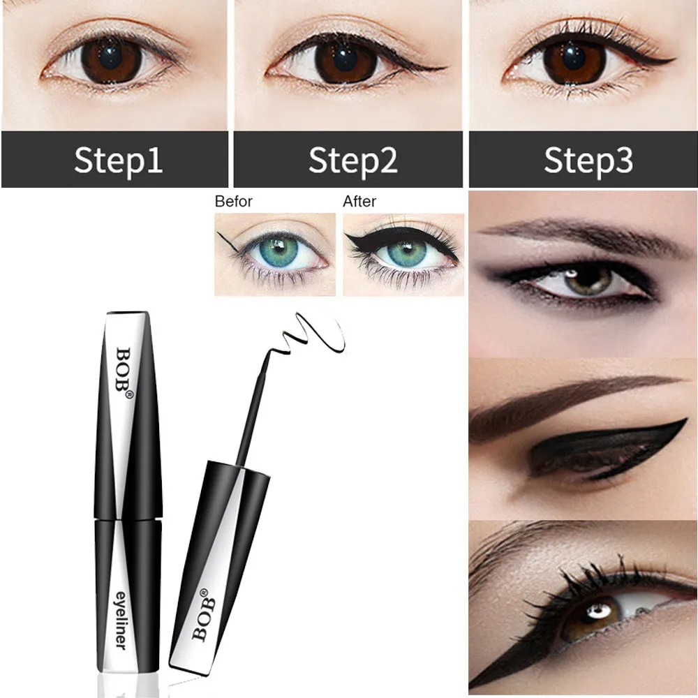 

New BOB Brand Eyeliner Gel BlackStamp Silk Eye Liner Pencil Waterproof Liquid Long Lasting Makeup Beauty Korea Comestics 2018
