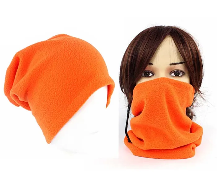 

Cold weather Reversible polar Fleece Winter Neck Gaite Warmer 3 in 1 adjustable beanie