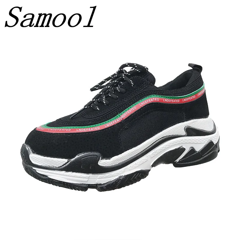 

New Women Sneakers Flat Travel Shoes Lace Up Platform Thick Bottom Creepers Female Casual Flats Ladies Shoes botte femme jx3