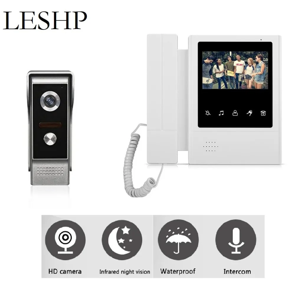 

V43E168-M4 15V Home Wired Doorbell Intercom 220V Door Bell 4.3 Inch TFT-LCD DoorPhone Infrared Night Vision Camera FREE SHIPPING