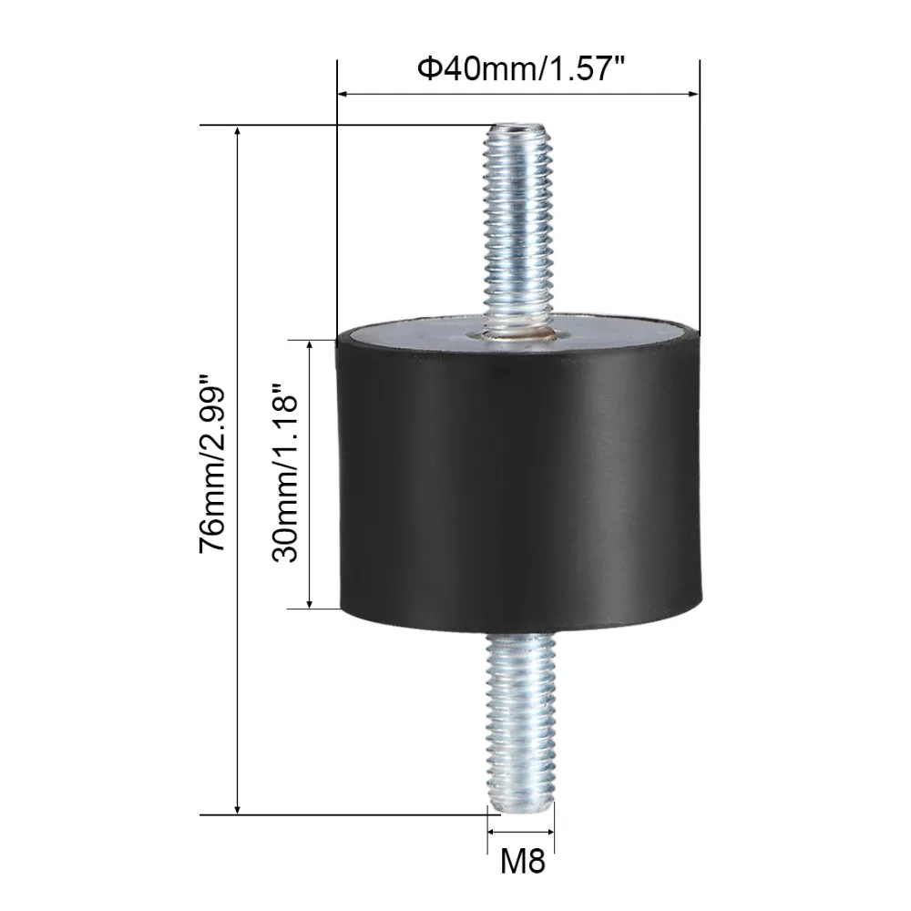 Uxcell 1 шт. 12 размеров резиновые крепления вибрационные изоляторы цилиндрический амортизатор с шпильками для велосипедов воздушные компрессоры Enginers