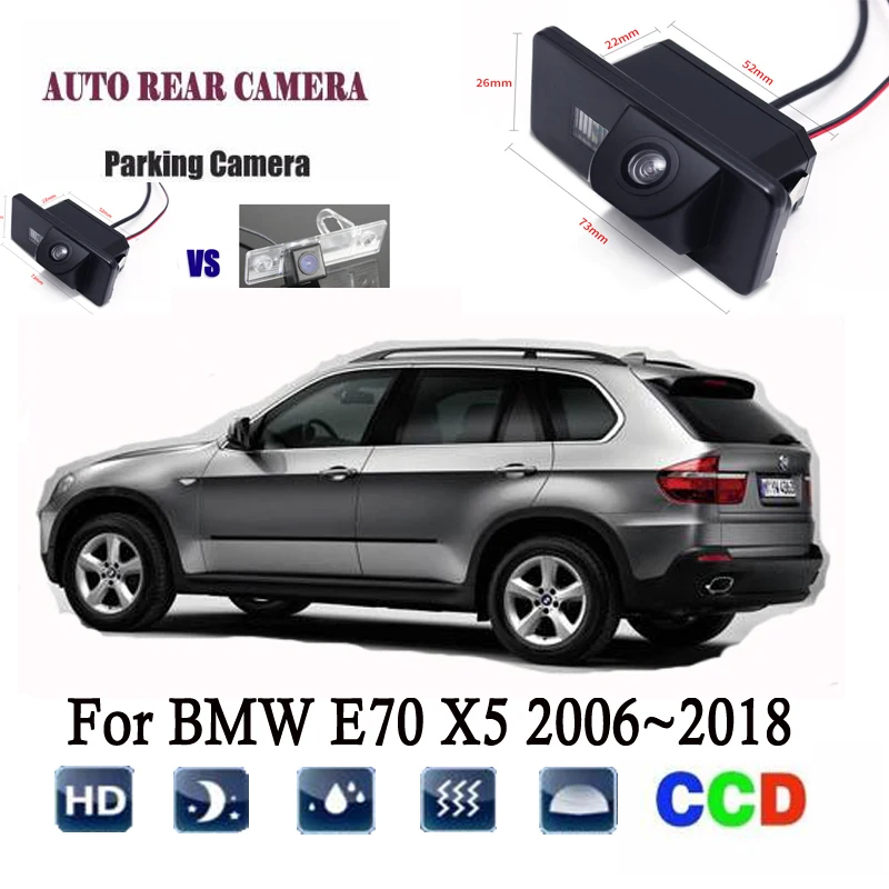 Камера заднего вида для BMW E70 X5 2006~ 2008 2009 2012 CCD камера заднего вида ночного видения/камера заднего вида