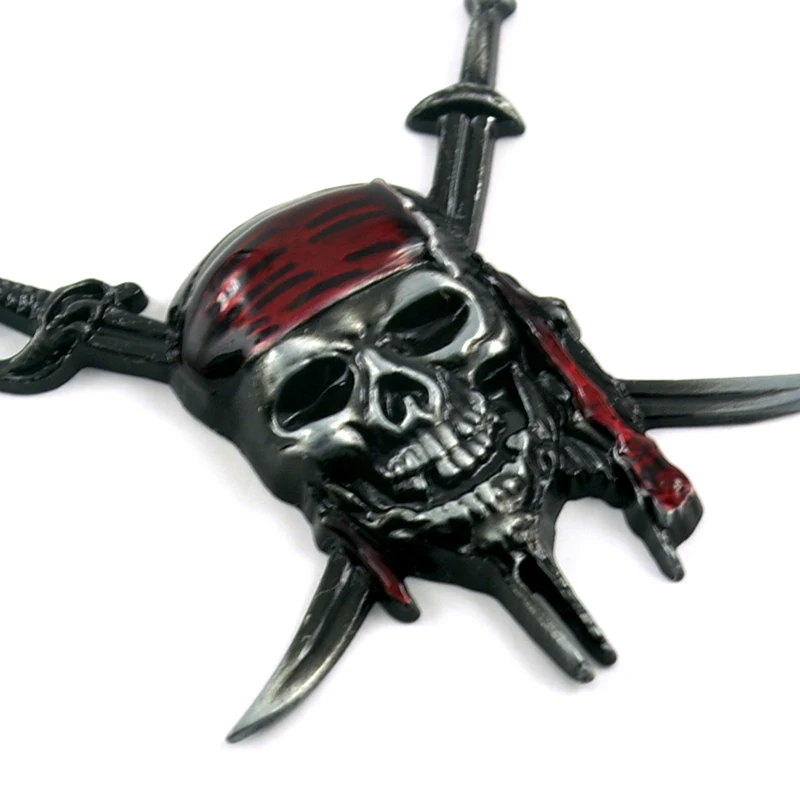 Caribbean пиратский Скелет 3D металлический автомобиль мотоцикл Значок Череп Крест мечи украшение эмблема клейкая наклейка Джек Воробей