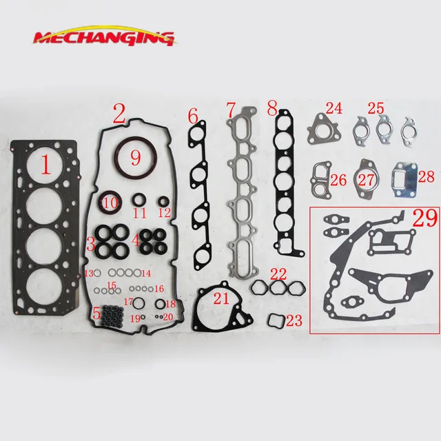 

4D56T 4D56HP For MITSUBISHI L 200 2.5L DI-D 4WD KB4T Engine Rebuilding Kits Engine Parts Engine Parts Engine Gasket 1000A407