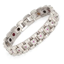 ФОТО 2017 new fashion women's health bracelets & bangles magnetic energy power 316l stainless steel charm bracelet jewelry for women