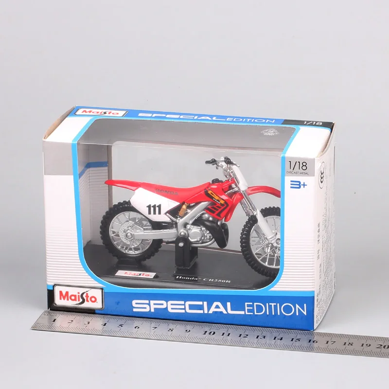 Maisto 1/18 Honda CR250R CR мотокросса № 111 весы модели мотоциклов Diecasts & Toy транспортные средства Мотоцикл dirt racing реплики подарок