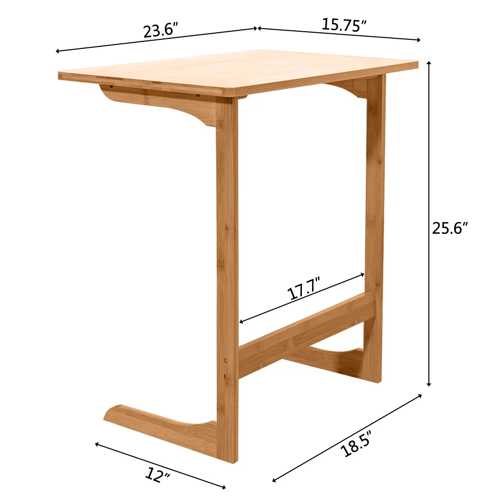 L-shaped Sofa Side Coffee Table Low Table Basse Bamboo Color Side Tables 60*40*65cm