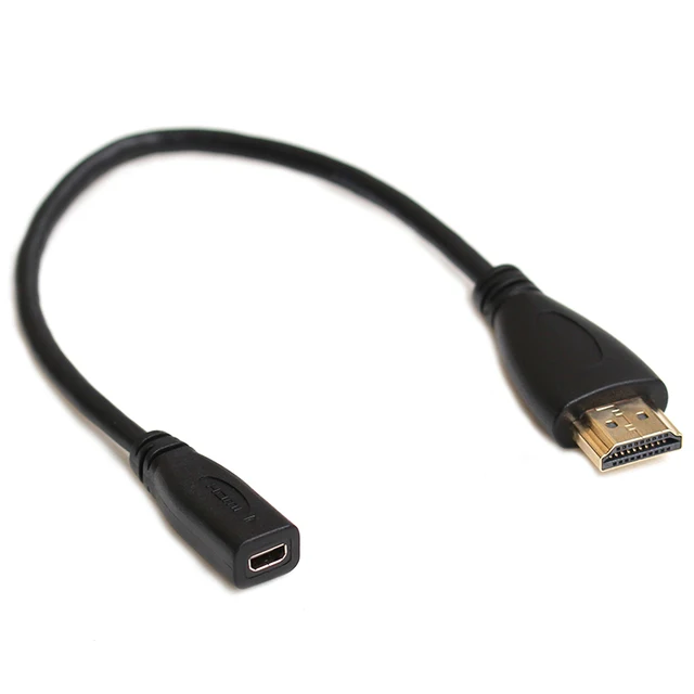 20 cm Micro HDMI hembra a HDMI macho Cable adaptador para Tablets