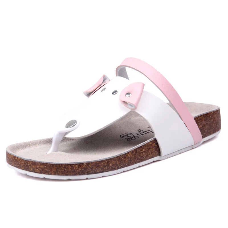 Summer Women Cartoon Puppy Cork Flip Flops Slipper Fashion Summer Beach women Slippers Casual Sandals women 35-44