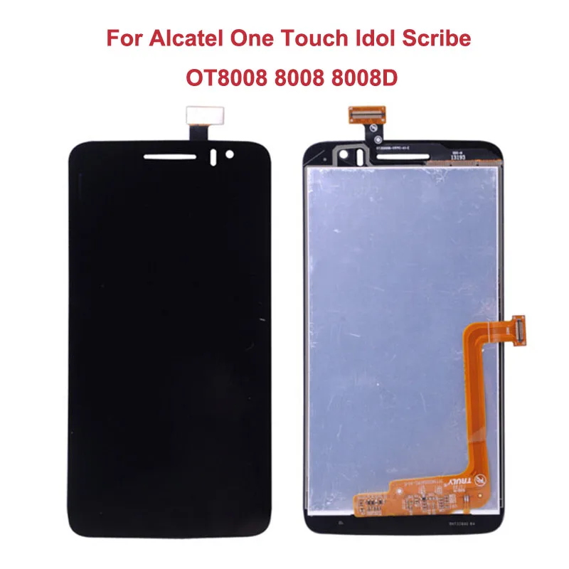 

For Alcatel One Touch Idol Scribe OT8008 8008 8008D LCD Display+5.5"Touch Screen Original Digitizer Assembly Replacement