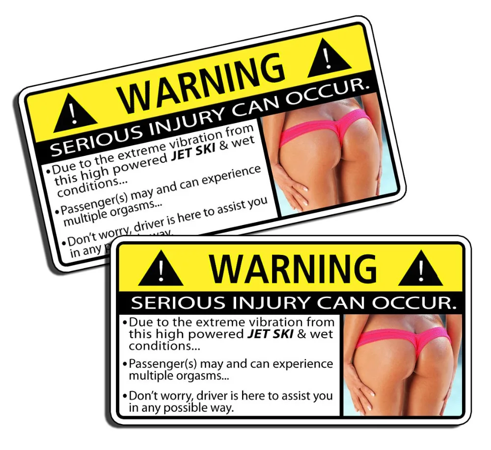 

Fun Creative Jet Ski Vibration Vibrate Warning Personality Graphic Sticker OEM Waverunner Security