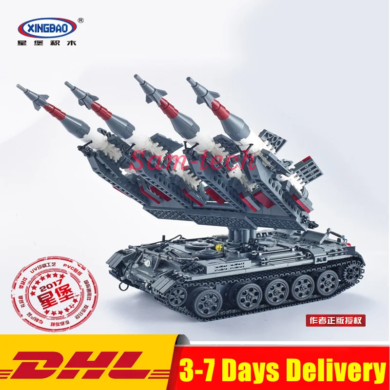

Xingbao 06004 1753Pcs Military Series The SA-3 missile and T55 Tank Set Children Educational Building Blocks Bricks Toys Gifts