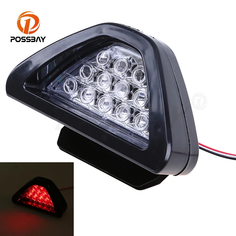 POSSBAY Universal Car Brake Lights Red Tail Light 12V Parking Warnig