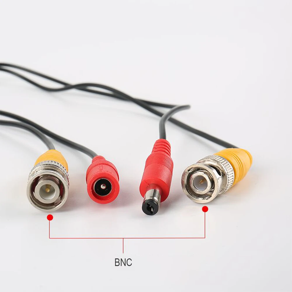 BFMore 5M/10M/15M/20M/30M/40M/50M BNC+DC Plug Cable CCTV Video Output Cable for Analog System DVR Kit Accessories