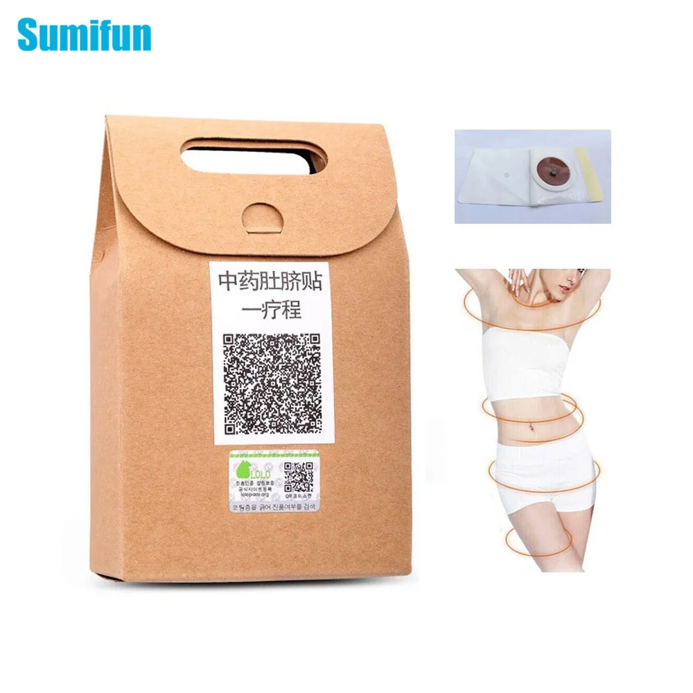 

Sumifun 40Pcs/Bag Slimming Patch Chinese Traditional Medicine Navel Stick Slim Patch Lose Weight Burning Fat Plaster C678