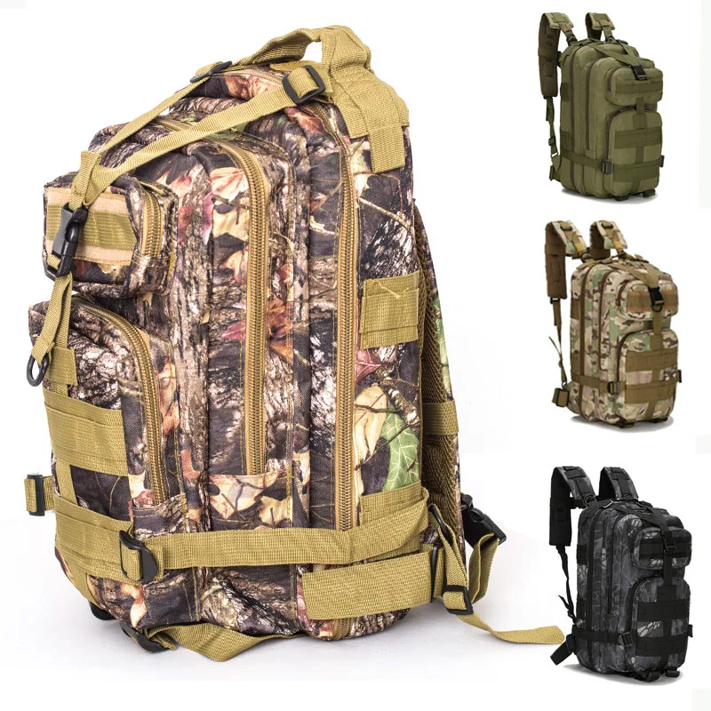 

30L Military Backpack Tactical Camouflage Bag Army Molle Assault Outdoor Hiking Camping Hunting Rucksacks Travelling Cycling