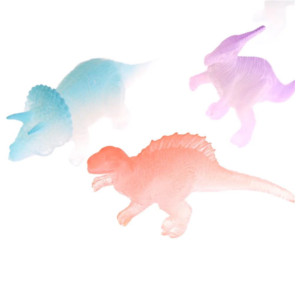 10Pcs Mixed Style Mini Luminous Dinosaur Toy Jurassic Noctilucent Dinosaur Model Toys Kids Glow In The Dark Dinosaurs Best Gift