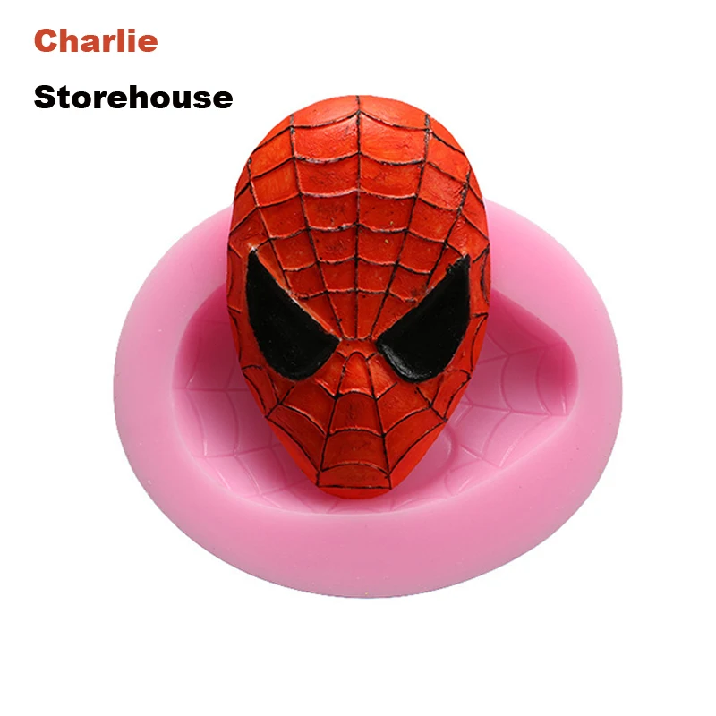Gateau Moule 3d Silicone Spider Man Forme Sucre Artisanat Fondant Gateau Moule Chocolat Cookies Cuisson Outil Bricolage Decoration Moule Aliexpress