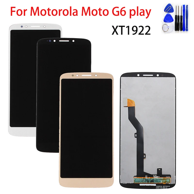 

5.7" Original LCD Display For Motorola Moto G6 Play LCD XT1922 Display Touch Screen Digitizer Assembly Replacement Part Tools