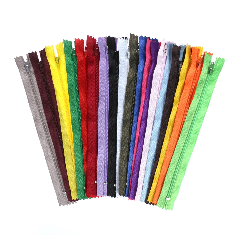 

10Pcs/Lot Colorful Nylon Coil Zippers Tailor for Trousers Clothing Garment Sewing Handcraft DIY Accessories 20cm Length