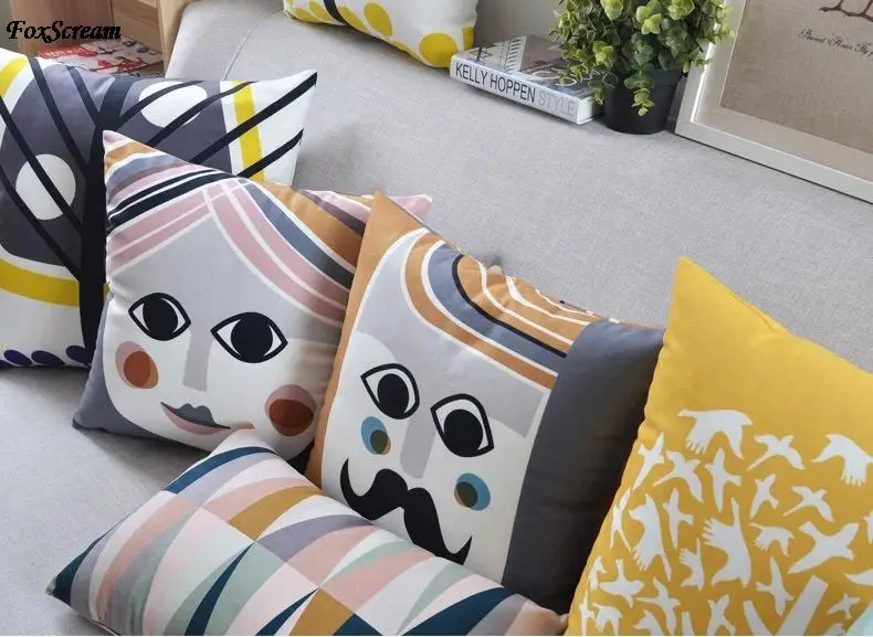 Скандинавский чехол для подушки, декоративные подушки, синие чехлы на подушки для дома, декоративные бархатные подушки, желтый чехол для подушки для дивана