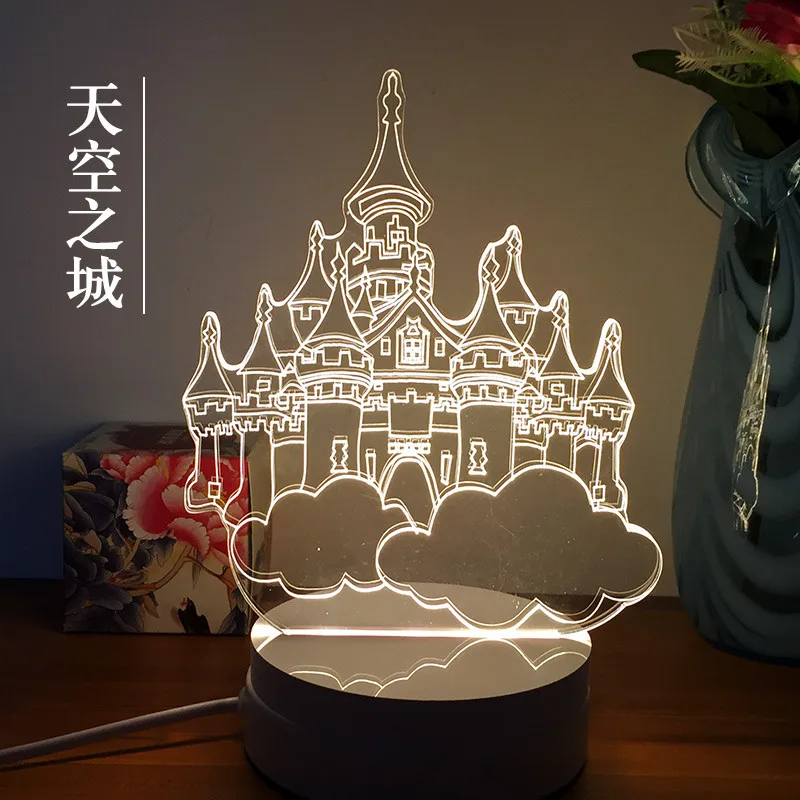 

3D Nightlight creative novelty gift to send to friends birthday cat animation desk lamp bedside lamp.