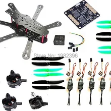 RD290 мини 290 мм 6 осей FPV гоночный Дрон углеродного волокна рамка комбинированный комплект CC3D+ MT 2204 2300kv двигатель+ 12A ESC+ 5V12V распределительный щит