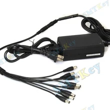 8ch AC 100-240 В 2A Питание адаптер 8 Порты и разъёмы DC 12 В косичку для видеонаблюдения Камера