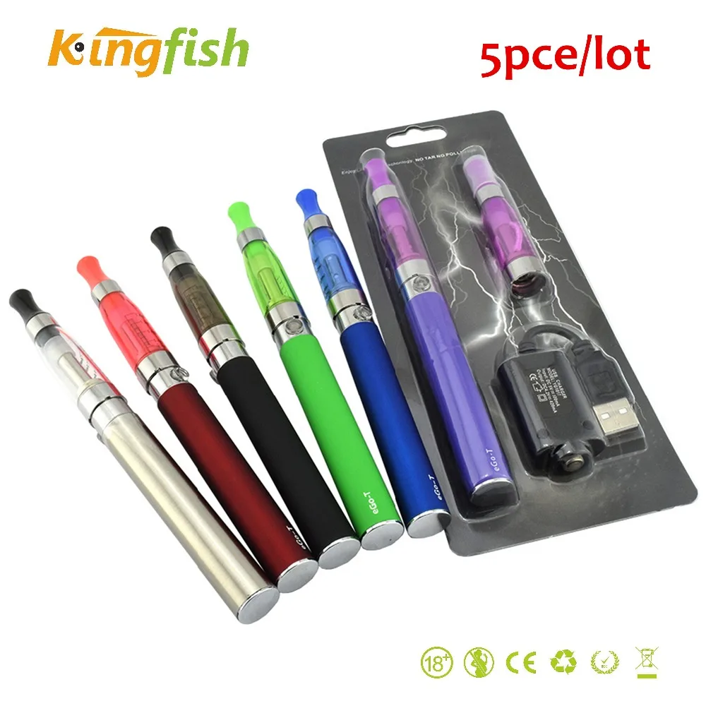 5pcs/lot ecigs e cigarette ego t battery with ego CE4 Atomizer and CE5 Blister kit aporizer electronic cigarette smoking for mt3