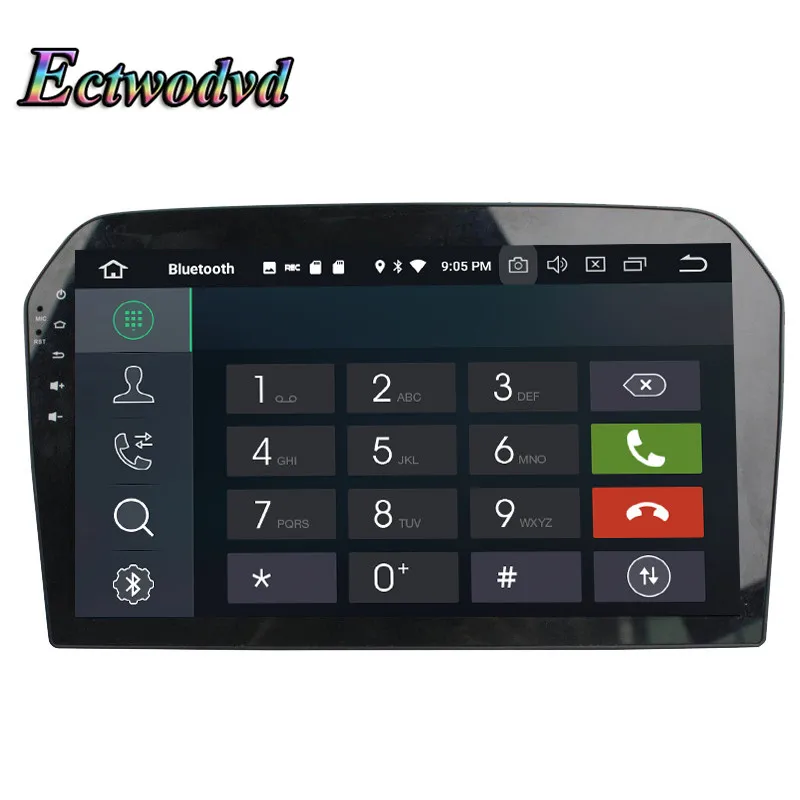 Discount Ectwodvd Octa Core 4G RAM 64G ROM Android 9.0 Car Multimedia DVD Player GPS HeadUnit for VW Jetta 2012 2013 2014 2015 9
