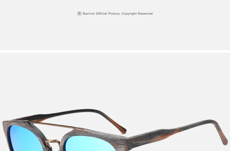 BAVIRON, новые деревянные солнцезащитные очки, ретро тренд, пластина, солнцезащитные очки, металлическая Anti-UV400, поляризационное покрытие, деревянные солнцезащитные очки, очки 09