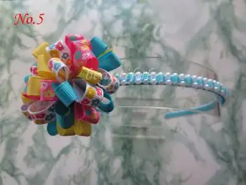 

16 PCS BLESSING Good Girl Modern Style Pearl Headband Loopy puffs 2.5" Hair ACCESSORIES Bow 96No.
