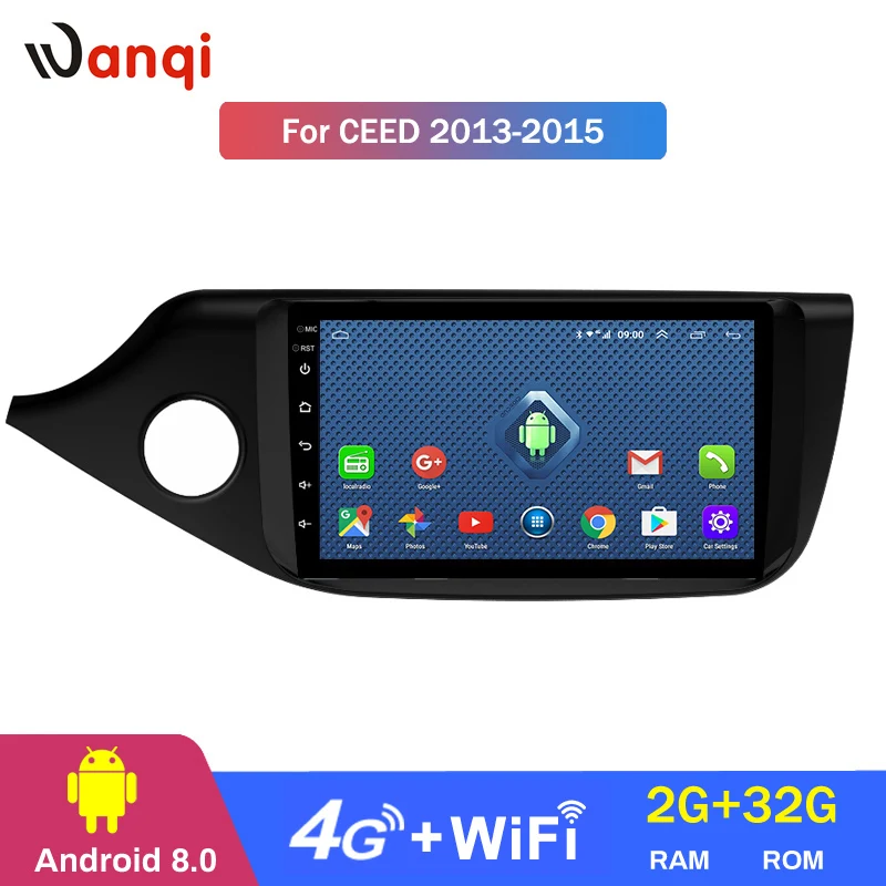Автомагнитола wanqi мультимедийный проигрыватель на android 4G lte 2.5D 9 дюймов gps радио dvd