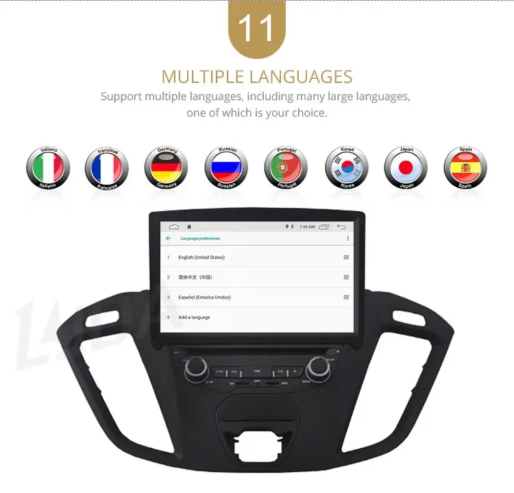 Top LJDA Android 9.1 Car DVD Player For FORD TOURNEO GPS Navigation 2 Din Car Radio Multimedia WIFI Stereo IPS Headunit Unit RDS 13
