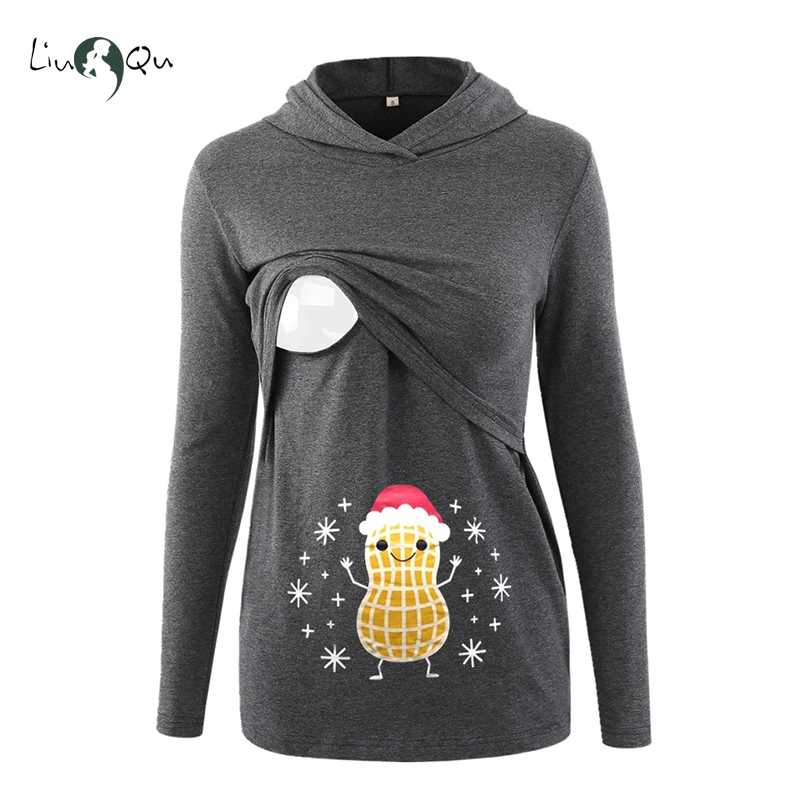 

Funny Snowman Belly Winter Clothes Maternity Nursing Hoodies Breastfeeding Hoodie Pregnant Christmax Sweatershirt Premaman