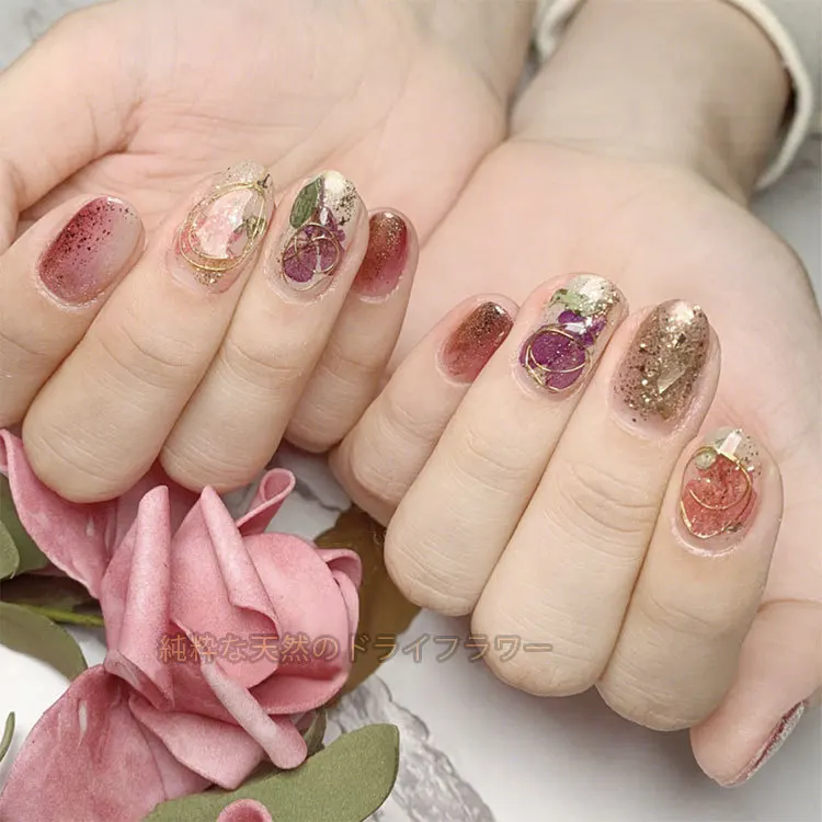 Сушеные цветы наклейки для ногтей 3D наклейки 12 цветов настоящие натуральные сухие цветочные аксессуары для дизайна ногтей принадлежности для женщин маникюрные советы