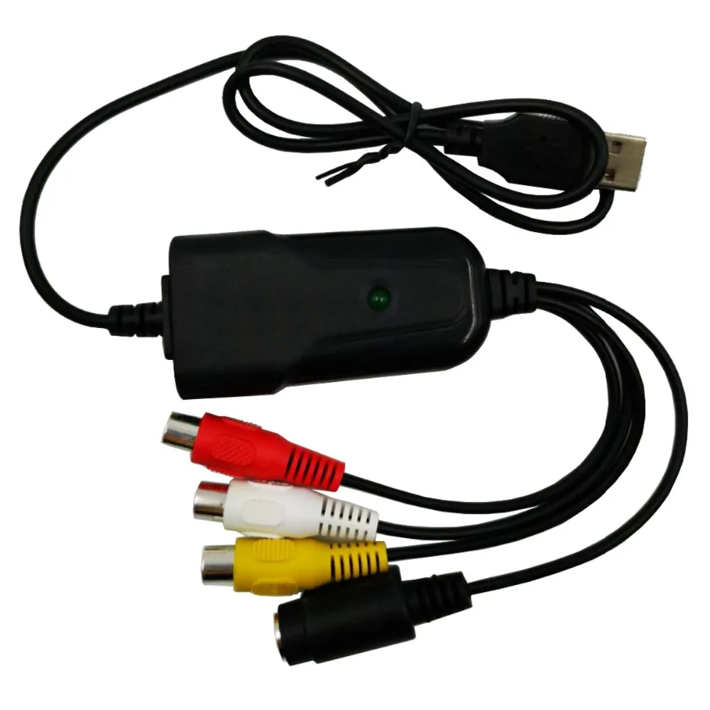 Портативный USB 2,0 AV/RCA композитный и S-video аудио видео захвата карты адаптер VHS DVD