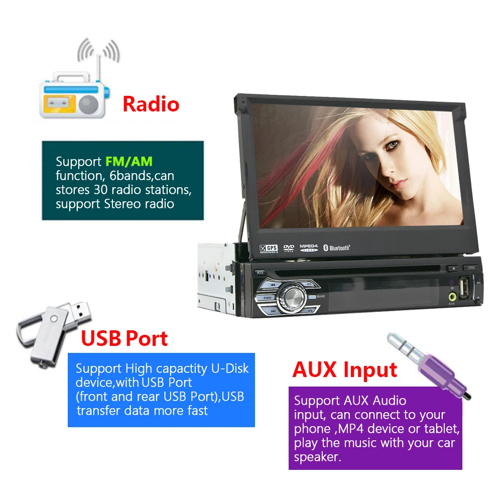 Clearance 7 inch 1 Din Android 9.1 Car DVD Player Stereo Radio GPS Navigation 2GB+16GB Quad Core Car Multimedia Player Steering wheel RDS 7 Clearance 7 inch 1 Din Android 9.1 Car DVD Player Stereo Radio GPS Navigation 2GB+16GB Quad Core Car Multimedia Player Steering wheel RDS 7