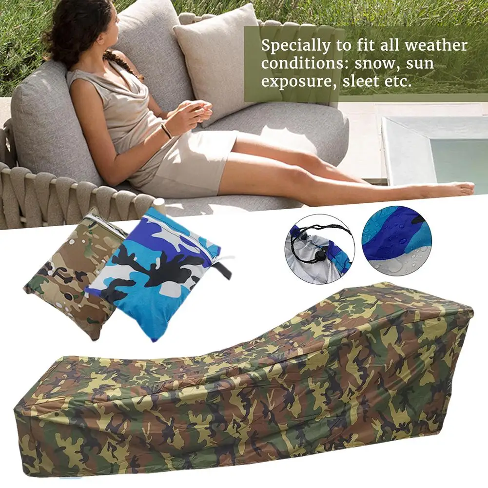 

Camouflage Outdoor Waterproof Anti-UV Recliner Cover Sunlounger Cover Garden Furniture Dustproof Cover For Home