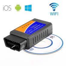 2016 Best Quality ELM327 Wifi Scanner Auto OBD2 Diagnostic Tool ELM 327 WIFI OBDII Scanner V 1.5 Wireless For Both Android / IOS
