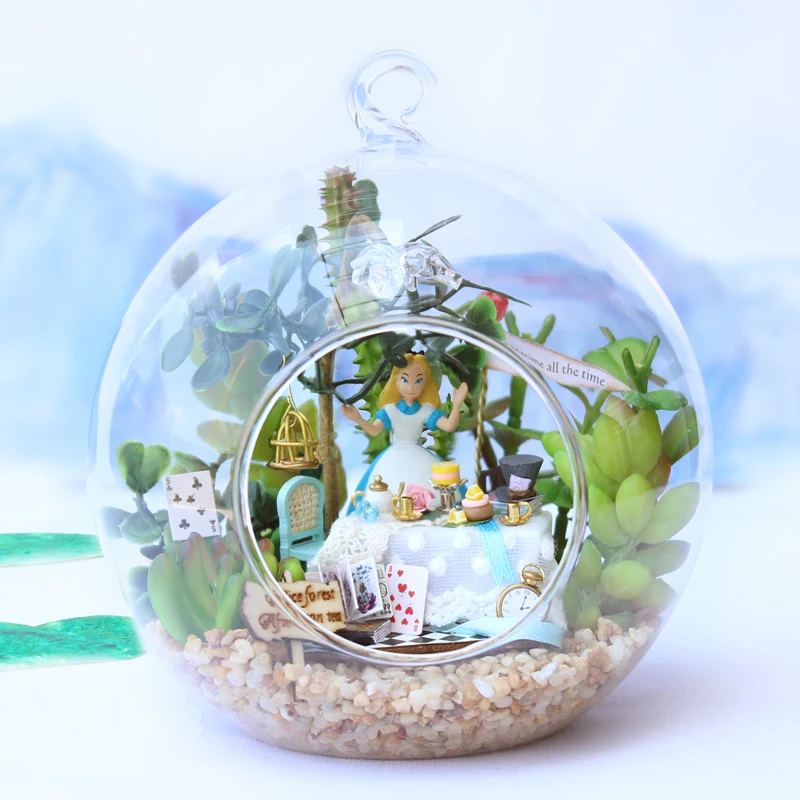Лидер продаж DIY Стекло мяч 3D миниатюрный собрать модель творческий Дневник здания кукольный домик наборы с милыми Funitures фестиваль подарки