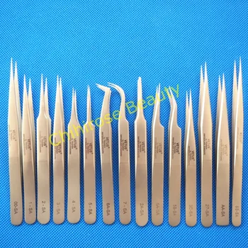 

10 pcs/lot VETUS Tweezers Anti-static Stainless Steel Tweezers Repairing Maintenance Tools Free Shipping