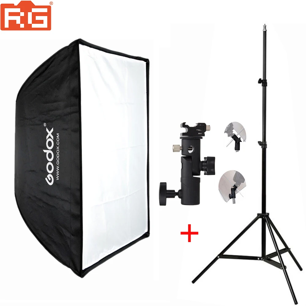 Godox Портативный 50*70 см 60*60 70*70 60*90 Зонт софтбокс + Тип E 2 м осветительная стойка для